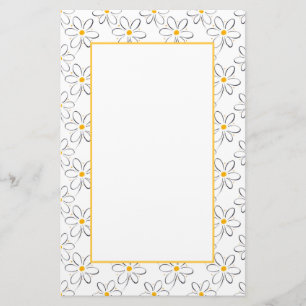 Papelaria Teste padrão da margarida branca