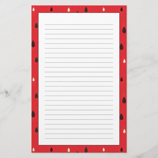 Papelaria Teste padrão da melancia (Frente)