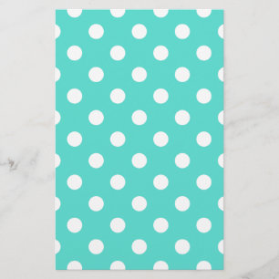 Papelaria Teste padrão de bolinhas azul da cerceta