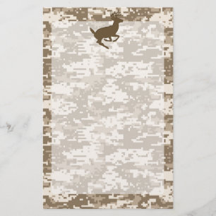 Papelaria Teste padrão de Camo dos cervos da camuflagem de