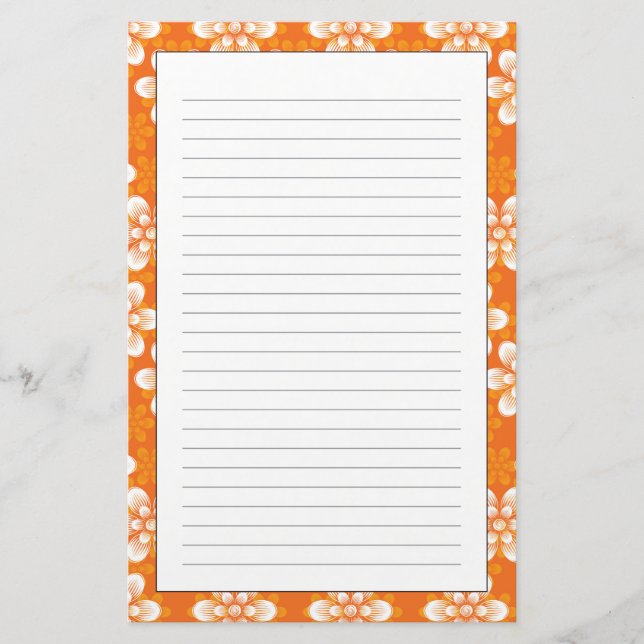 Papelaria Teste padrão de flores (Frente)