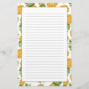 Papelaria Teste padrão do abacaxi dos desenhos animados