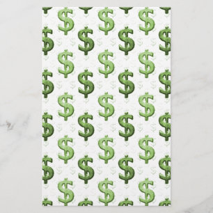 Papelaria Teste padrão do sinal de dólar