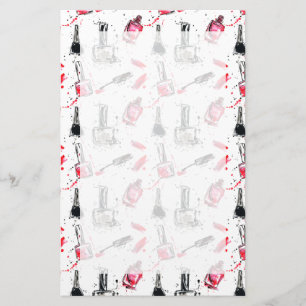 Papelaria Teste padrão do verniz para as unhas da aguarela