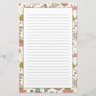 Papelaria Teste padrão engraçado do verão com navios