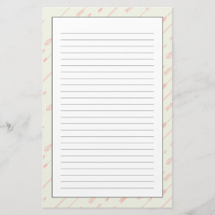 Papelaria Teste padrão esboçado coral das setas