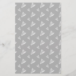 Papelaria Teste padrão esboçado do veleiro