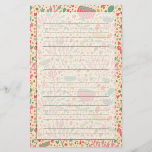 Papelaria Teste padrão floral brilhante