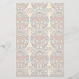 Papelaria Teste padrão floral da tartaruga