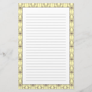 Papelaria Teste padrão floral de creme