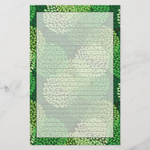 Papelaria Teste padrão floral verde