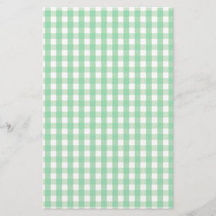 Papelaria Teste padrão verde da verificação do guingão