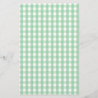Papelaria Teste padrão verde da verificação do guingão
