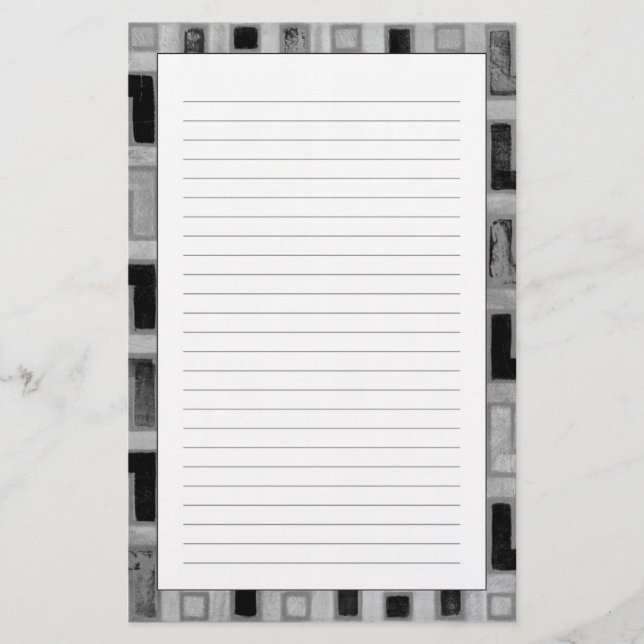 Papelaria Têxtil africano de mudos com Padrões geométricos (Frente)