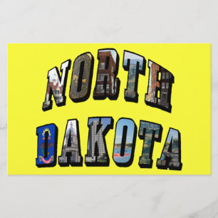 Papelaria Texto de Imagem de Dakota do Norte