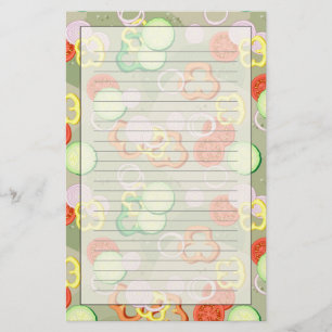 Papelaria Textura com fatias de vegetais