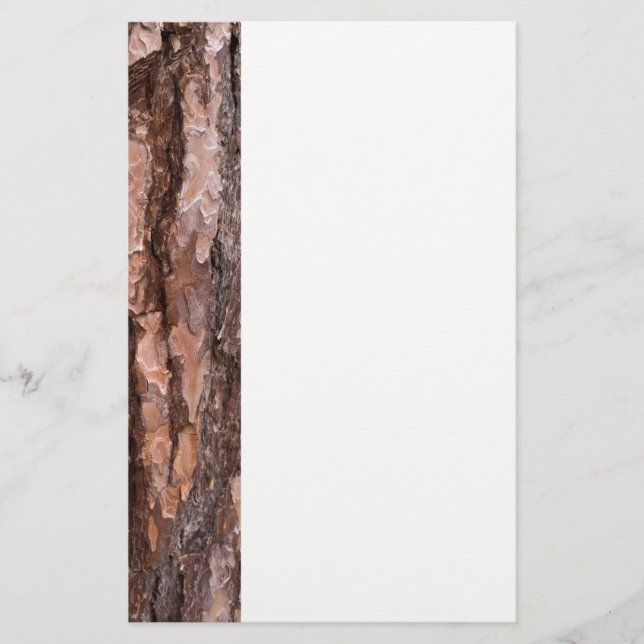 Papelaria Textura do latido do pinheiro (Frente)