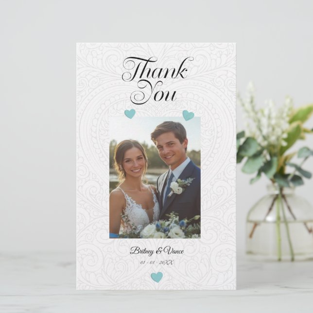 Papelaria Thank You - Wedding Card (Em pé/Frente)