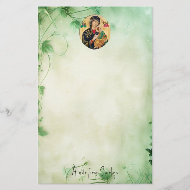 Papelaria Theotokos Cristo Child e Angels Orthodox (Frente)