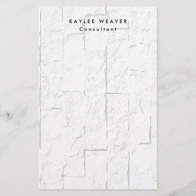 Papelaria Tijolos de Parede Minimalistas Sofisticados Profis (Frente)