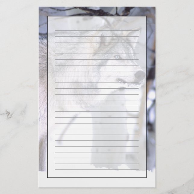 Papelaria Timber Wolf, Canis lupus, Movie Animal Utah) (Frente)