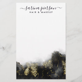 Papelaria Tinta de Aquarela Líquida De Arte Moderna Preta E 