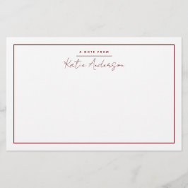 Papelaria Tipografia Moderna Minimalista Script Marrom