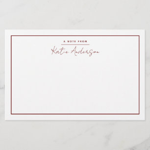 Papelaria Tipografia Moderna Minimalista Script Marrom