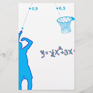 Papelaria Tiro de basquetebol e equação quadrática