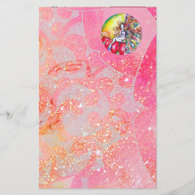 Papelaria TITÂNIA, cor-de-rosa vermelha (Frente)