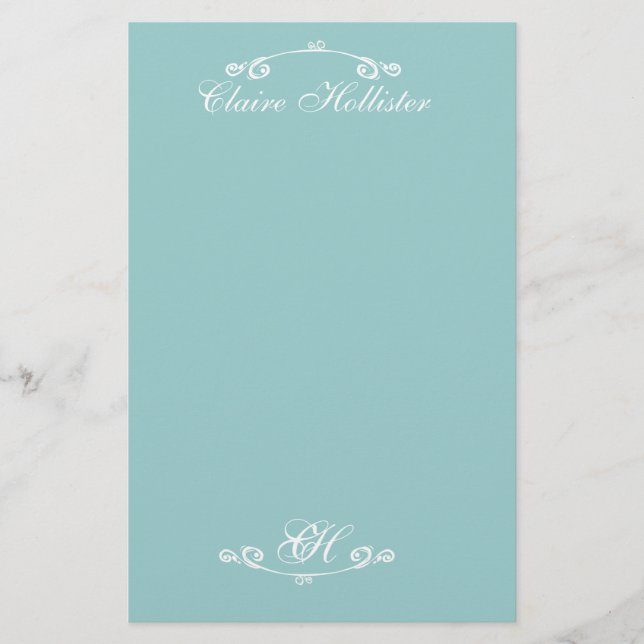 Papelaria Titular da conta profissional String 2 Monogramas (Frente)