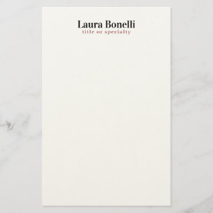 Papelaria Título de Nome Simples Moderno Profissional Minima