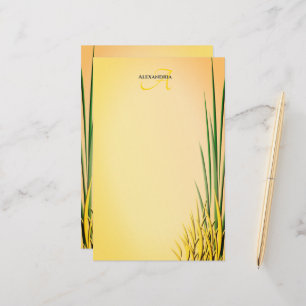 Papelaria Título do Monograma Personalizado Folheto de Borda