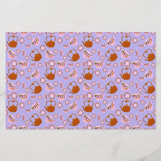 Papelaria Toalha da cozinha do chá Teacup Teakettle (Frente)