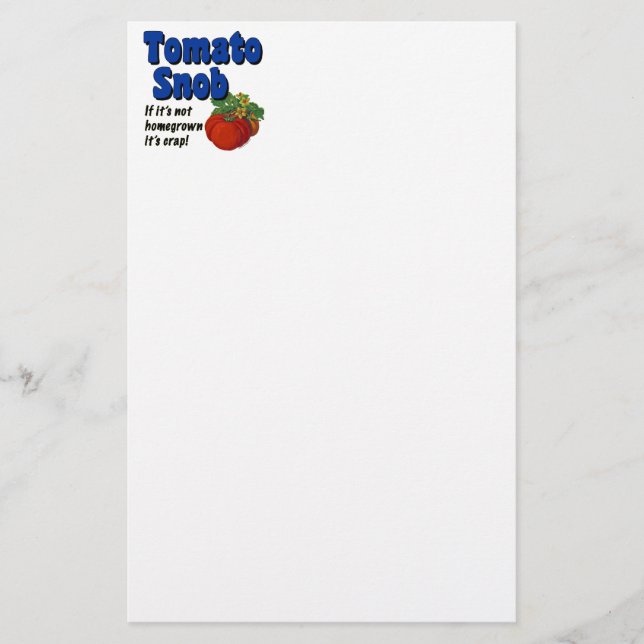 Papelaria Tomato Snob Engraçado Gardener Stationery (Frente)