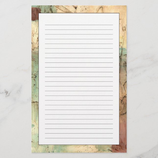 Papelaria Tone da Terra pintando com superfície rachada (Frente)