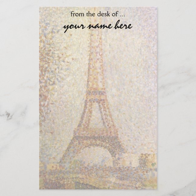 Papelaria Torre Eiffel por Georges Seurat, belas artes do (Frente)