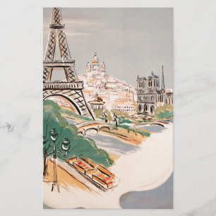 Papelaria Torre Eiffel Vintage Paris Viagens Aéreas Publicid