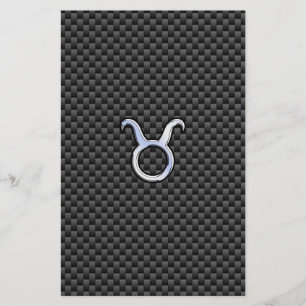 Papelaria Touro Zodiac - Sinal de Impressão de fibra de car