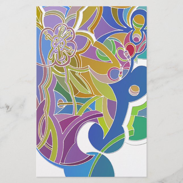 Papelaria Trabalho de arte Whimsical (Frente)