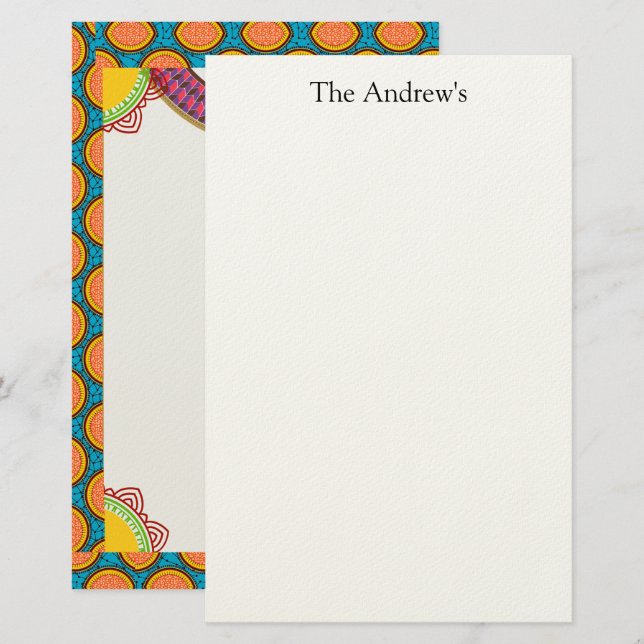 Papelaria Traditional Stylish  Paper (Frente/Verso)