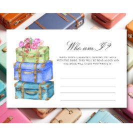 Papelaria Travel bags - Who am I bridal shower game