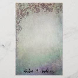 Papelaria Tricolor com vinhas verdes