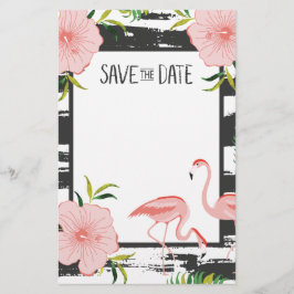 Papelaria Tropical Flamingo Rosa Salva A Data