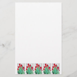 Papelaria Um Buquê de Tulipas Vermelhas