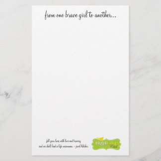 Papelaria Uma menina brava a um outro papel de carta