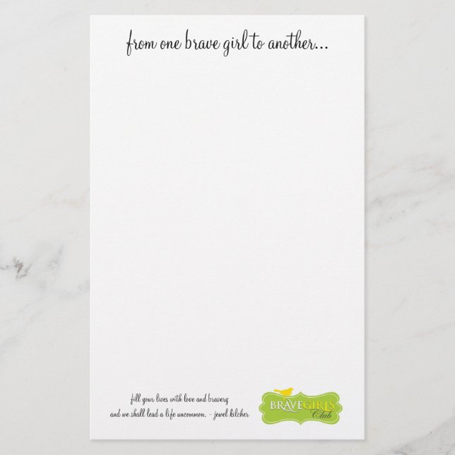 Papelaria Uma menina brava a um outro papel de carta (Frente)