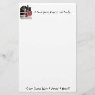 Papelaria Uma nota de sua senhora Papel de carta de Avon