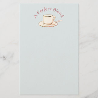 Papelaria Uma Xícara de Café Creme Elegante Mistura Perfeita