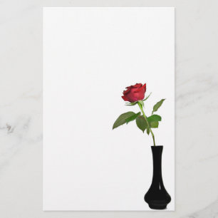 Papelaria Única rosa vermelha